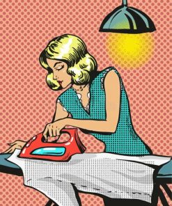 Pop Art Woman Ironing paint by numbers