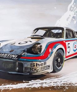 Porsche Martini Racing Car paint by numbers