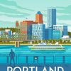 Portland Oregon Poster paint by numbers