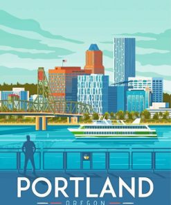 Portland Oregon Poster paint by numbers