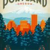 Portland Poster paint by numbers