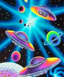 Psychedelic Space paint by numbers