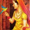 Punjabi Woman And Bird paint by numbers