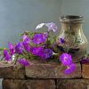 Purple Petunia paint by number
