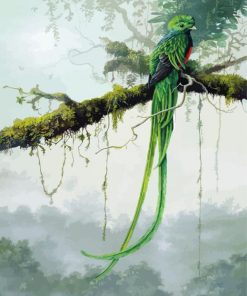 Quetzal Bird Art paint by numbers