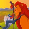 Rafiki And Mufasa Lion King paint by number