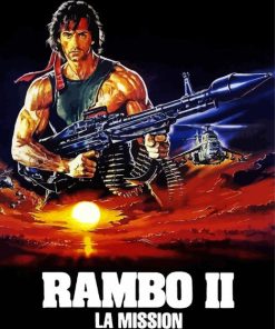 Rambo Movie Poster paint by number