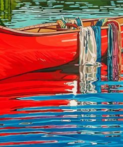 Red Canoe paint by numbers