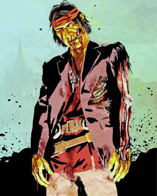 Red Dead Redemption Undead Nightmare paint by numbers