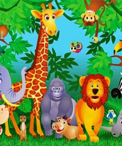 Safari Animals Zoo paint by number