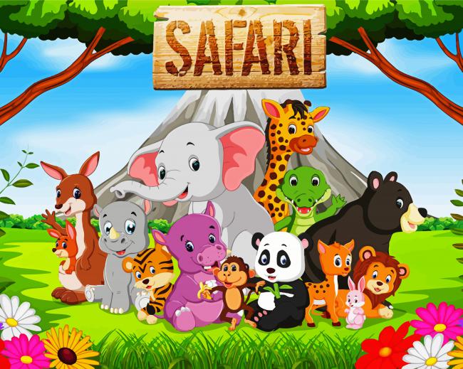 Safari Animals paint by number