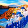Santorini Thera Seascape paint by number