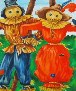Scarecrow Couple paint by number