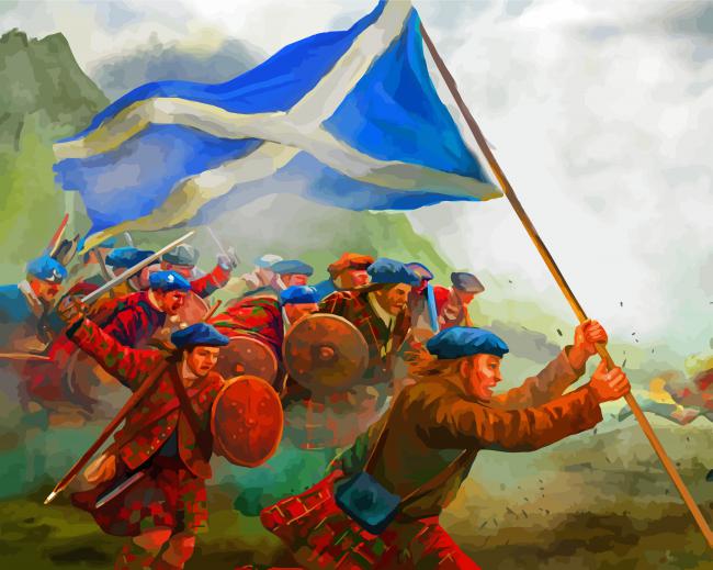 Scottish War paint by number