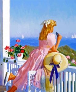 Seaside Balcony paint by numbers
