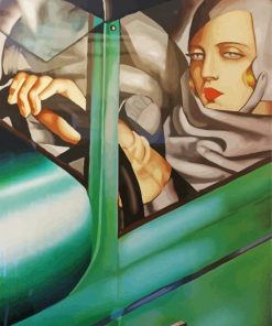 Self Portrait In the Green Bugatti Lempicka paint by numbers
