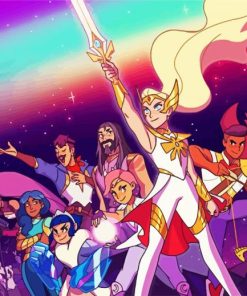 She Ra And The Princesses Of Power Characters paint by number