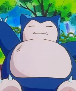 Snorlax Pokemon paint by number