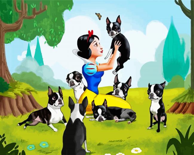 Snow White And The Seven Dwarfs Boston paint by numbers