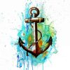 Splatter Anchor Art paint by numbers