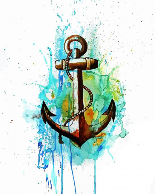 Splatter Anchor Art paint by numbers