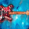 Splatter Frankenstrat Guitar paint by numbers