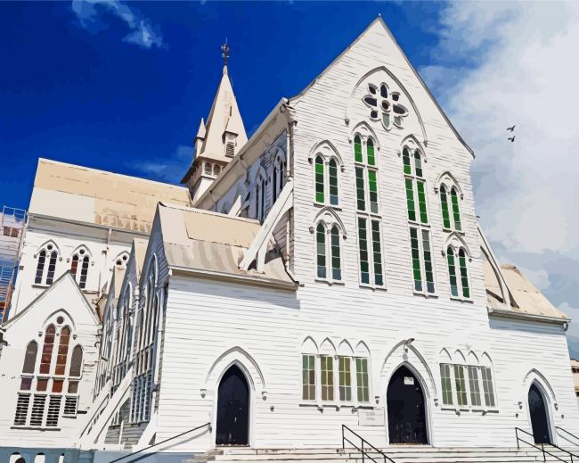 St George S Cathedral Guyana paint by number