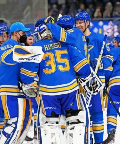 St Louis Blues Players paint by numbers