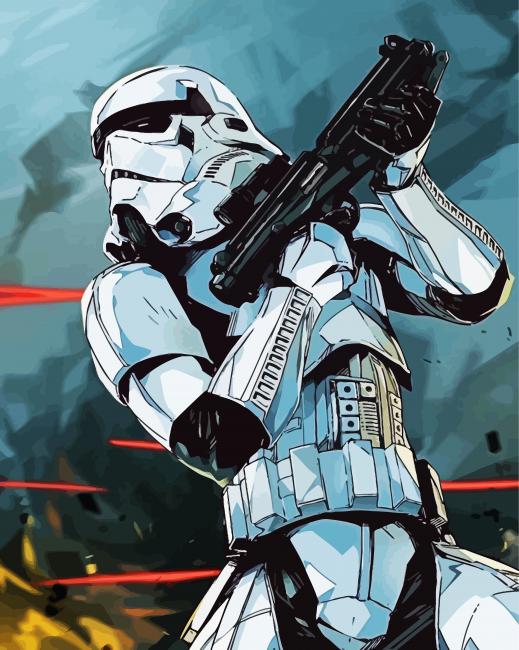 Star Wars Stormtrooper paint by number