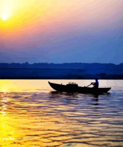 Sunrise On The Ganges River paint by numbers
