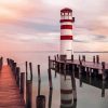 Sunset Podersdorf Lighthouse Austria paint by numbers