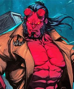 Superpower Hellboy paint by numbers