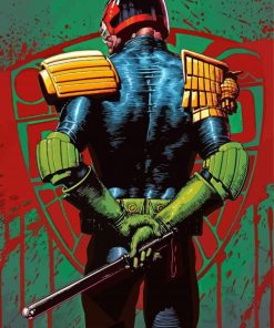 Superpower Judge Dredd paint by number