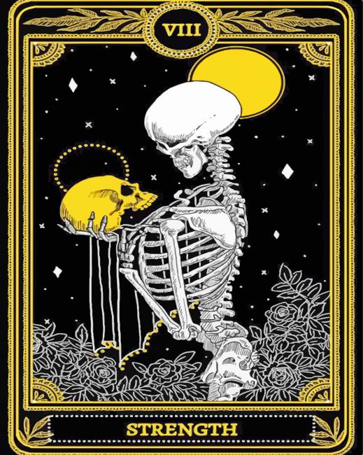 Tarot Skull paint by number