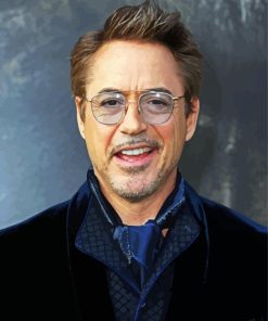 The Actor Robert Downey Jr paint by number
