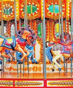 The Christmas Carousel paint by numbers