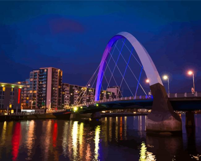 The Clyde Arc Glasgow paint by numbers