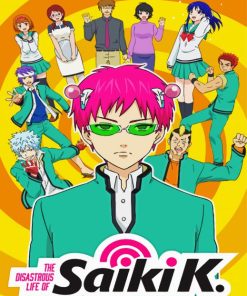 The Disastrous Life Of Saiki K Anime Poster paint by number