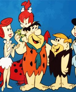 The Flintstones Cartoon Family paint by numbers