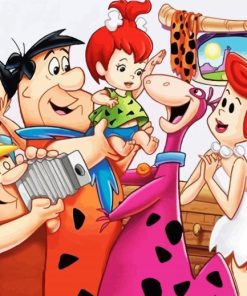 The Flintstones Family Art paint by numbers