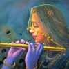 The Flute Player Woman paint by numbers