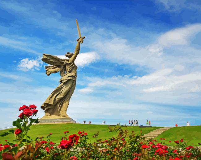 The Motherland Calls Russia paint by number