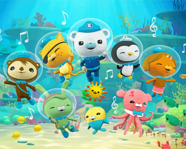 The Octonauts Cartoon paint by numbers