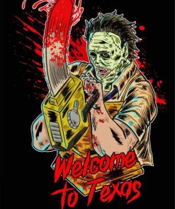 The Texas Chain Saw Massacre Leatherface paint by numbers