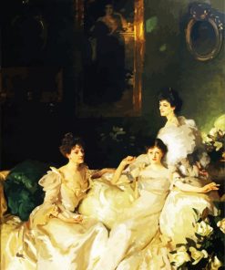 The Wyndham Sisters By Sargent paint by number