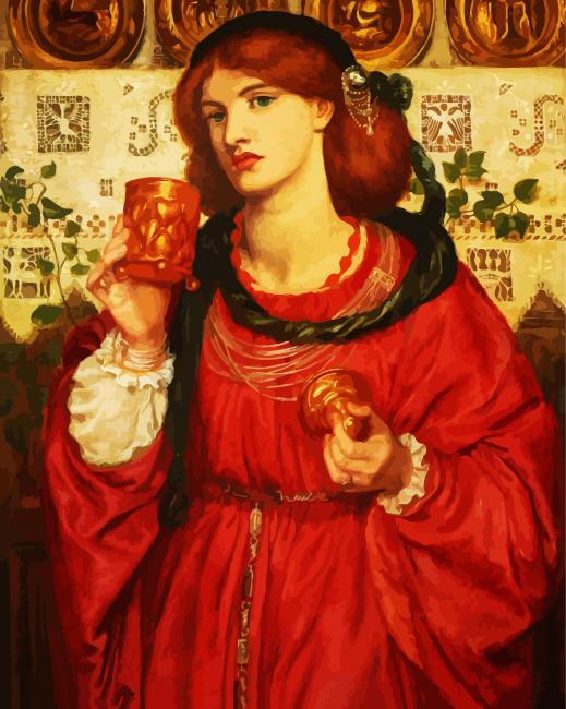 The Loving Cup Rossetti paint by number
