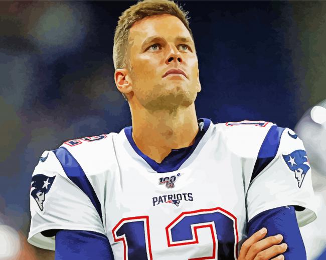 Tom Brady NFL Player paint by number