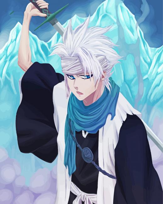 Toshiro Bleach paint by number