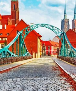 Tumski Bridge Wroclaw Bridge paint by numbers
