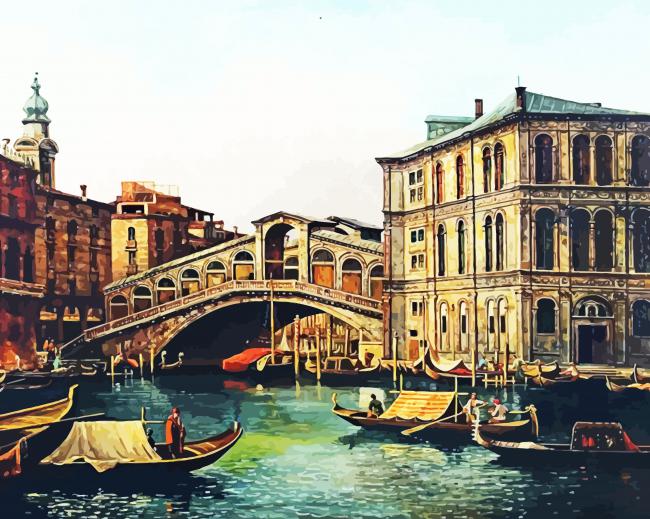 Venice Canal By Canaletto paint by numbers
